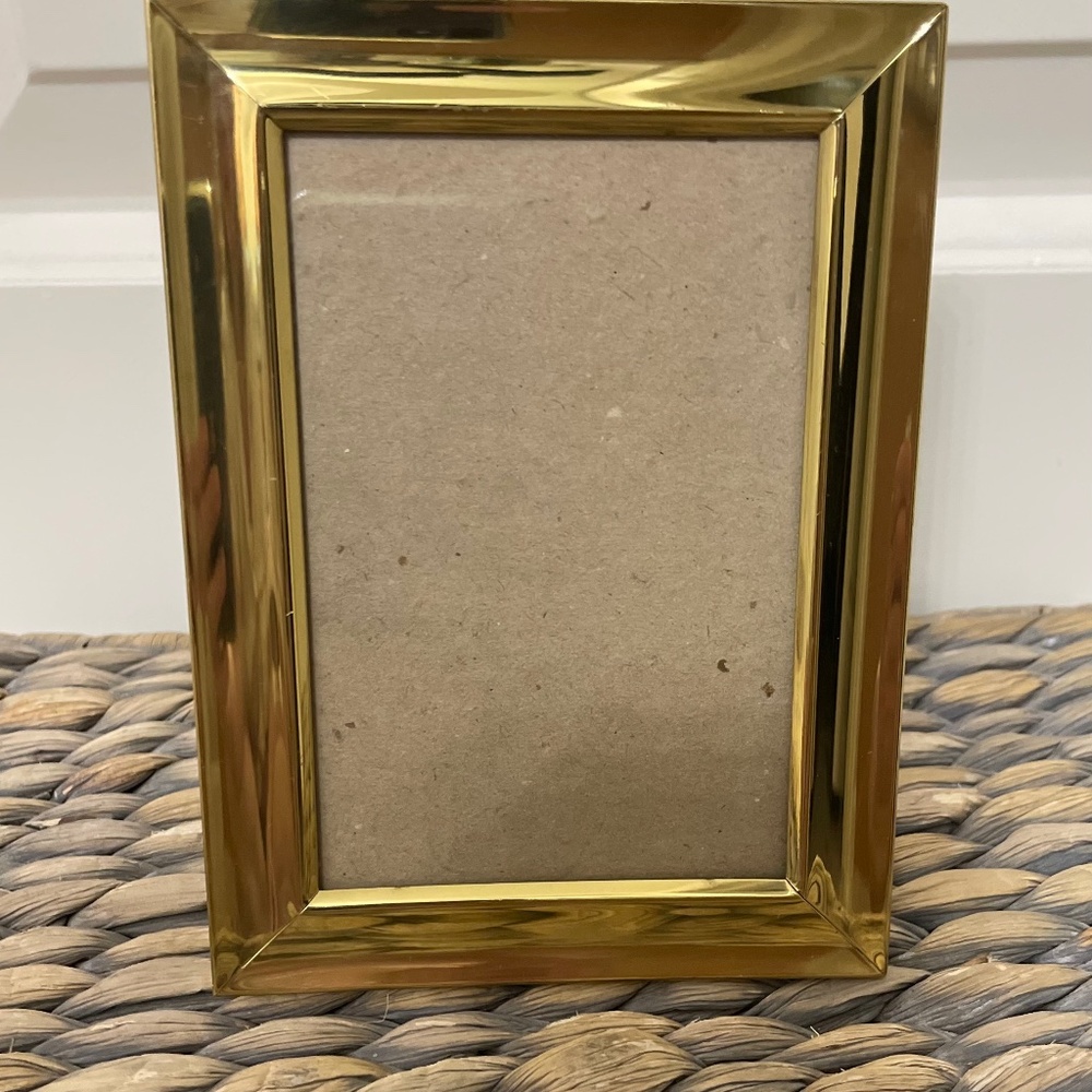 Vintage Brass Picture Frame 4x6 Photo 1980 1990 Very Ralph Lauren Style!
